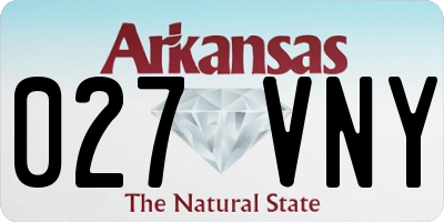 AR license plate 027VNY