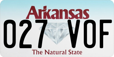AR license plate 027VOF