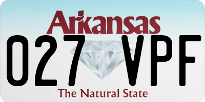 AR license plate 027VPF