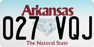 AR license plate 027VQJ