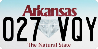 AR license plate 027VQY
