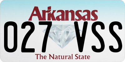 AR license plate 027VSS