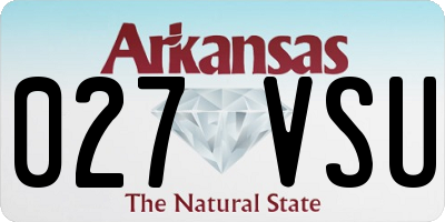 AR license plate 027VSU