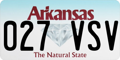 AR license plate 027VSV