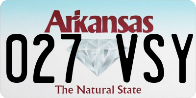 AR license plate 027VSY