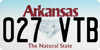 AR license plate 027VTB