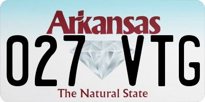 AR license plate 027VTG
