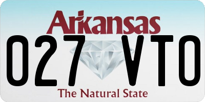 AR license plate 027VTO
