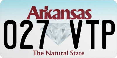AR license plate 027VTP