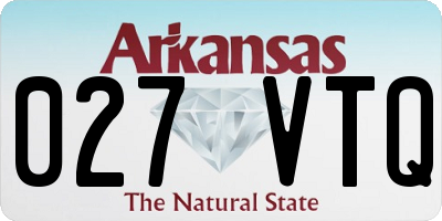 AR license plate 027VTQ