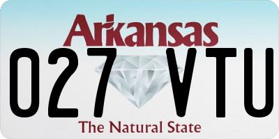 AR license plate 027VTU