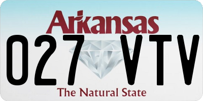 AR license plate 027VTV