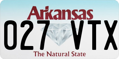AR license plate 027VTX