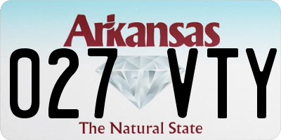 AR license plate 027VTY