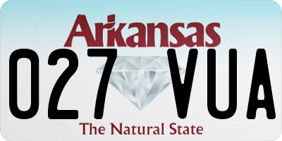 AR license plate 027VUA