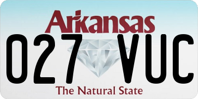 AR license plate 027VUC