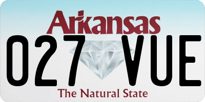 AR license plate 027VUE