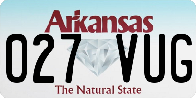 AR license plate 027VUG