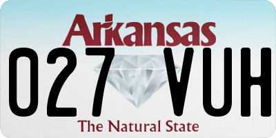 AR license plate 027VUH