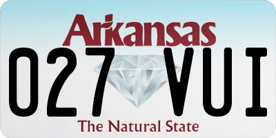 AR license plate 027VUI