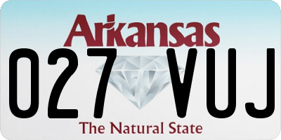 AR license plate 027VUJ
