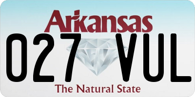 AR license plate 027VUL