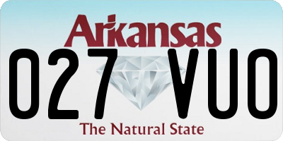 AR license plate 027VUO