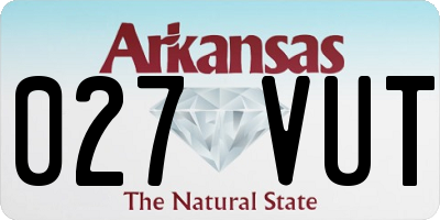 AR license plate 027VUT