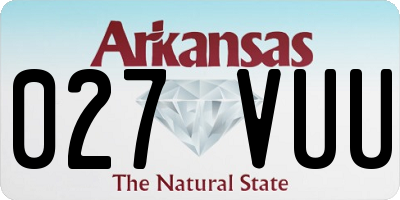 AR license plate 027VUU