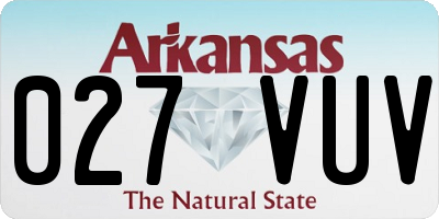 AR license plate 027VUV