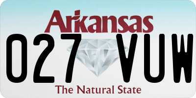 AR license plate 027VUW