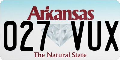 AR license plate 027VUX