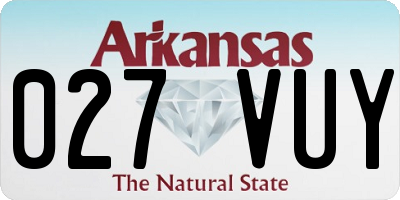 AR license plate 027VUY
