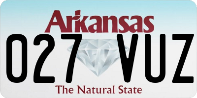 AR license plate 027VUZ