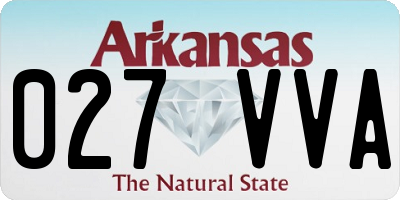 AR license plate 027VVA