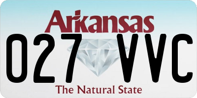 AR license plate 027VVC