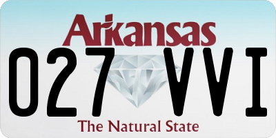 AR license plate 027VVI