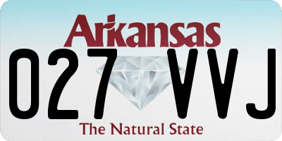AR license plate 027VVJ