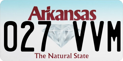 AR license plate 027VVM