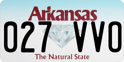 AR license plate 027VVO