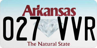 AR license plate 027VVR