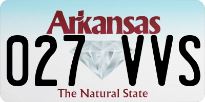 AR license plate 027VVS