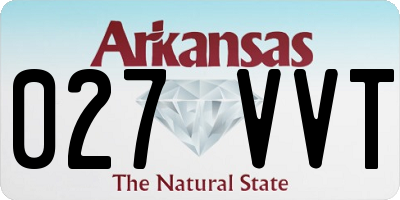 AR license plate 027VVT