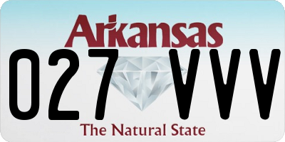 AR license plate 027VVV