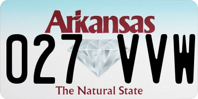 AR license plate 027VVW