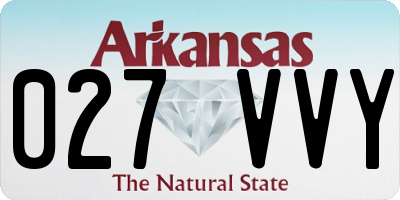 AR license plate 027VVY