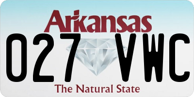 AR license plate 027VWC