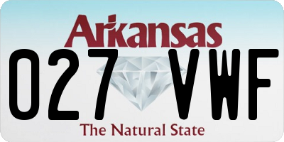 AR license plate 027VWF