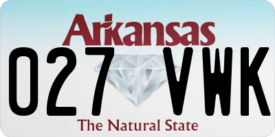 AR license plate 027VWK