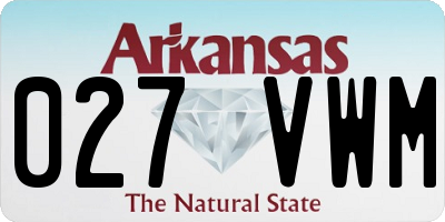 AR license plate 027VWM